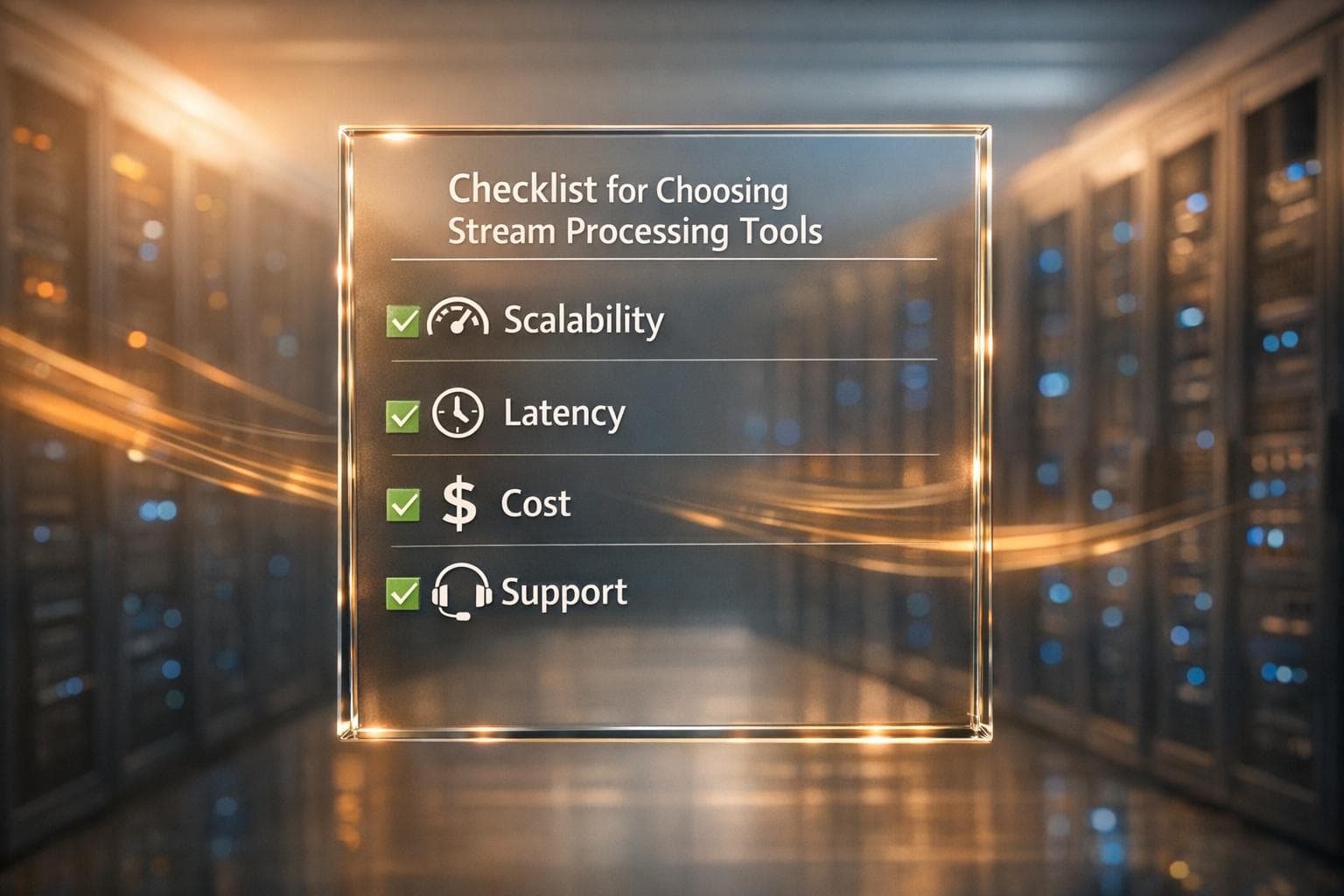 Checklist for Choosing Stream Processing Tools