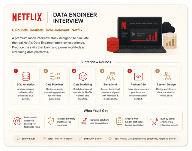Netflix Data Engineer Mock Interview | DataExpert.io